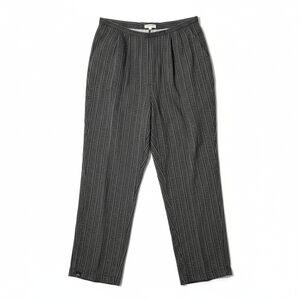 Vintage Women's Striped High-Waisted Trousers - Size 8